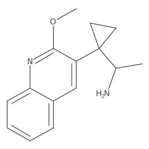 1-[1-(2-Methoxyquinolin-3-yl)cyclopropyl]ethan-1-amine结构式