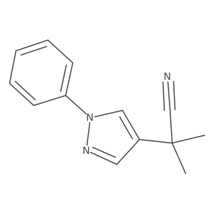 2-methyl-2-(1-phenyl-1H-pyrazol-4-yl)propanenitrile Structure