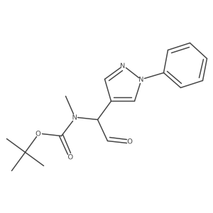 tert-butyl N-methyl-N-[2-oxo-1-(1-phenyl-1H-pyrazol-4-yl)ethyl]carbamate结构式