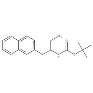 tert-butyl N-[1-amino-3-(quinolin-2-yl)propan-2-yl]carbamate Structure