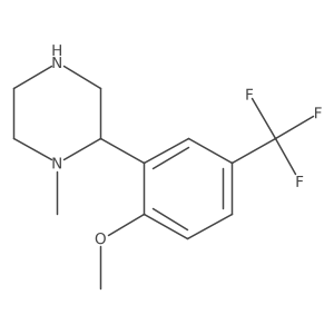 2-[2-Methoxy-5-(trifluoromethyl)phenyl]-1-methylpiperazine结构式