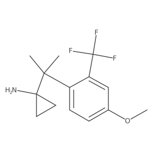 1-{2-[4-Methoxy-2-(trifluoromethyl)phenyl]propan-2-yl}cyclopropan-1-amine结构式