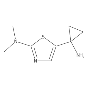 5-(1-aminocyclopropyl)-N,N-dimethyl-1,3-thiazol-2-amine结构式