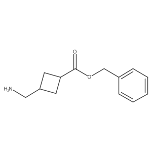 Benzyl3-(aminomethyl)cyclobutane-1-carboxylate结构式