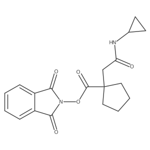 1,3-dioxo-2,3-dihydro-1H-isoindol-2-yl 1-[(cyclopropylcarbamoyl)methyl]cyclopentane-1-carboxylate Structure