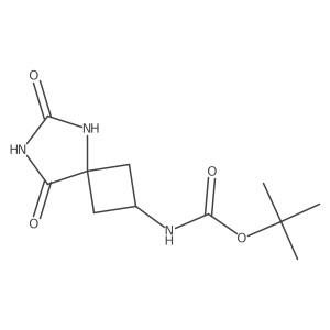 tert-Butyl (6,8-dioxo-5,7-diazaspiro[3.4]octan-2-yl)carbamate结构式