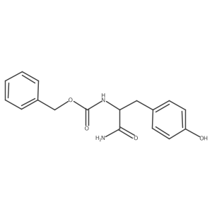 benzyl N-[(1R)-1-carbamoyl-2-(4-hydroxyphenyl)ethyl]carbamate Structure