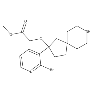 Methyl 2-{[2-(2-bromopyridin-3-yl)-8-azaspiro[4.5]decan-2-yl]oxy}acetate Structure