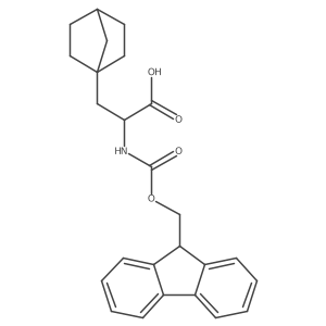 (R)-2-((((9H-Fluoren-9-yl)methoxy)carbonyl)amino)-3-(bicyclo[2.2.1]heptan-1-yl)propanoic acid结构式