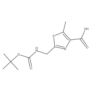 2-(n-Boc-aminomethyl)-5-methylthiazole-4-carboxylic acid结构式
