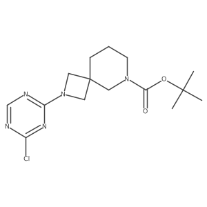 Tert-butyl 2-(4-chloro-1,3,5-triazin-2-yl)-2,8-diazaspiro[3.5]nonane-8-carboxylate结构式
