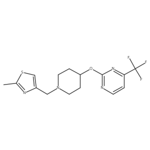 2-({1-[(2-Methyl-1,3-thiazol-4-yl)methyl]piperidin-4-yl}oxy)-4-(trifluoromethyl)pyrimidine Structure