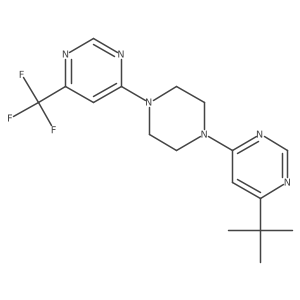4-[4-(6-Tert-butylpyrimidin-4-yl)piperazin-1-yl]-6-(trifluoromethyl)pyrimidine Structure