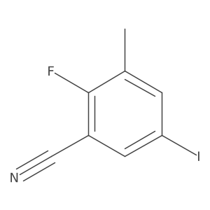 2-Fluoro-5-iodo-3-methylbenzonitrile结构式