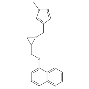 5-[[1-[(1-Methylpyrazol-4-yl)methyl]aziridin-2-yl]methoxy]quinoline Structure