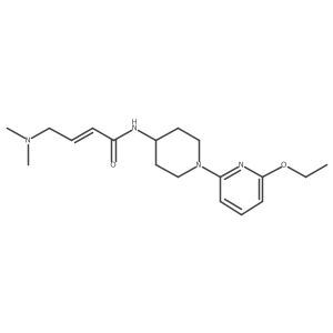 (2E)-4-(dimethylamino)-N-[1-(6-ethoxypyridin-2-yl)piperidin-4-yl]but-2-enamide结构式