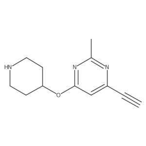 4-Ethynyl-2-methyl-6-(piperidin-4-yloxy)pyrimidine Structure