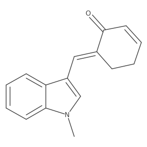 (6E)-6-[(1-methyl-1H-indol-3-yl)methylidene]cyclohex-2-en-1-one Structure