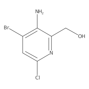(3-Amino-4-bromo-6-chloro-2-pyridyl)methanol结构式