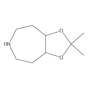 (3aR,8aS)-2,2-dimethyl-octahydro-[1,3]dioxolo[4,5-d]azepine结构式