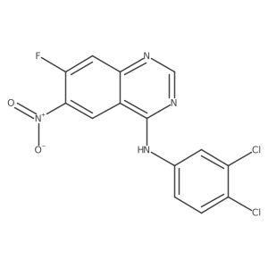 N-(3,4-Dichlorophenyl)-7-fluoro-6-nitroquinazolin-4-amine Structure
