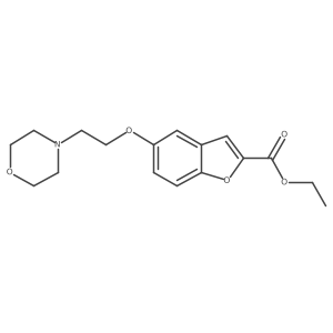 Ethyl 5-(2-morpholin-4-ylethoxy)-1-benzofuran-2-carboxylate结构式