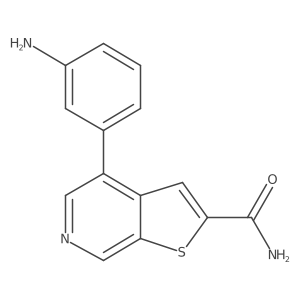 4-(3-Amino-phenyl)-thieno[2,3-c]pyridine-2-carboxylic acid amide结构式