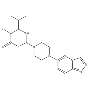 5-Fluoro-6-propan-2-yl-2-[4-([1,2,4]triazolo[4,3-b]pyridazin-6-yl)piperazin-1-yl]-1,3-diazinan-4-one Structure