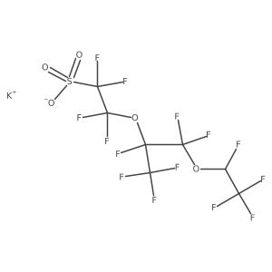 Potassium 5-(1,2,2,2-tetrafluoroethoxy)-perfluoro-4-methyl-3-oxapentanesulfonate结构式