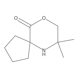 7,7-Dimethyl-9-oxa-6-azaspiro[4.5]decan-10-one Structure