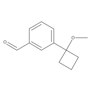 3-(1-Methoxycyclobutyl)benzaldehyde结构式