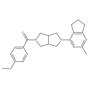 3-methoxy-6-(5-{2-methyl-5H,6H,7H-cyclopenta[d]pyrimidin-4-yl}-octahydropyrrolo[3,4-c]pyrrole-2-carbonyl)pyridazine结构式