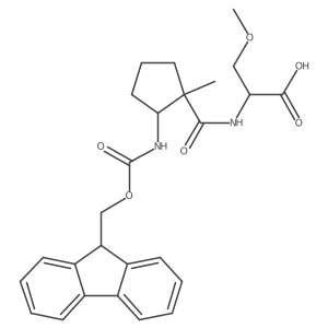 (2S)-2-{[2-({[(9H-fluoren-9-yl)methoxy]carbonyl}amino)-1-methylcyclopentyl]formamido}-3-methoxypropanoic acid Structure