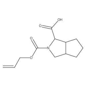 rac-(1R,3aR,6aS)-2-[(prop-2-en-1-yloxy)carbonyl]-octahydrocyclopenta[c]pyrrole-1-carboxylic acid Structure
