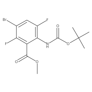 Methyl 3-bromo-6-{[(tert-butoxy)carbonyl]amino}-2,5-difluorobenzoate结构式