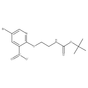 tert-butyl N-{2-[(5-bromo-3-nitropyridin-2-yl)oxy]ethyl}carbamate结构式