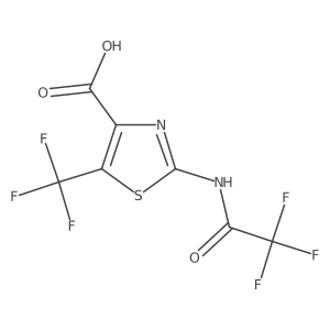 2-(2,2,2-Trifluoroacetamido)-5-(trifluoromethyl)-1,3-thiazole-4-carboxylic acid Structure