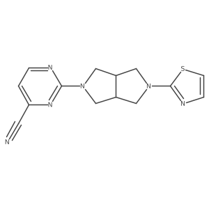 2-[5-(1,3-Thiazol-2-yl)-octahydropyrrolo[3,4-c]pyrrol-2-yl]pyrimidine-4-carbonitrile结构式