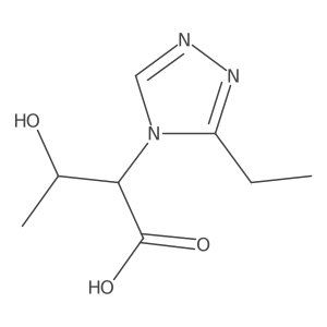 2-(3-ethyl-4H-1,2,4-triazol-4-yl)-3-hydroxybutanoic acid结构式