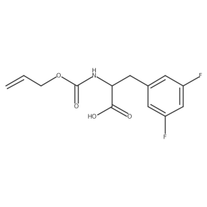 (2S)-3-(3,5-difluorophenyl)-2-{[(prop-2-en-1-yloxy)carbonyl]amino}propanoic acid结构式