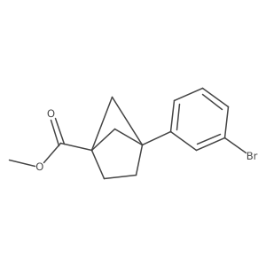 Methyl 4-(3-bromophenyl)bicyclo[2.1.1]hexane-1-carboxylate结构式