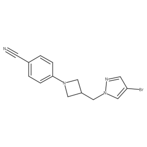 4-{3-[(4-bromo-1H-pyrazol-1-yl)methyl]azetidin-1-yl}benzonitrile结构式