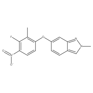 6-(3-Fluoro-2-methyl-4-nitrophenoxy)-2-methyl-2H-indazole Structure