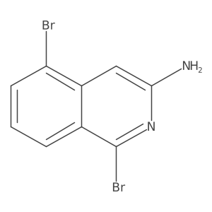 1,5-Dibromoisoquinolin-3-amine结构式