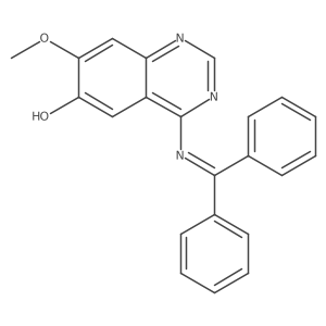 n-Diphenylmethylene-6-hydroxy-7-methoxyquinazolin-4-amine结构式