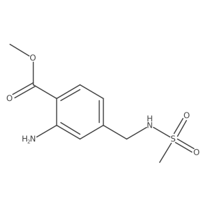 Methyl 2-amino4-methanesulfonylaminomethylbenzoate结构式