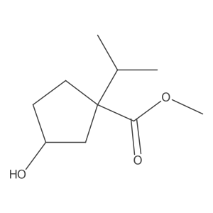 Methyl 3-hydroxy-1-isopropylcyclopentanecarboxylate Structure