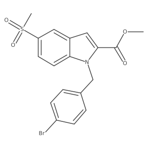 1-(4-Bromo-benzyl)-5-methanesulfonyl-1H-indole-2-carboxylic acid methyl ester结构式