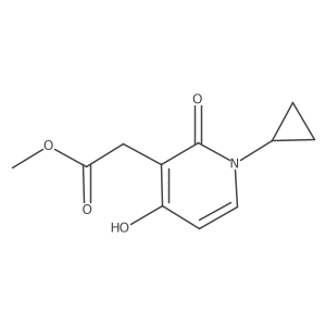 Methyl 2-(1-cyclopropyl-4-hydroxy-2-oxo-1,2-dihydro-3-pyridinyl)acetate Structure