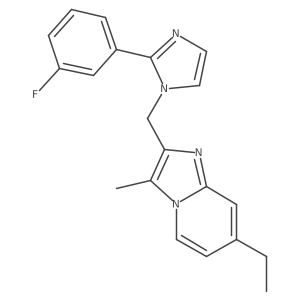 Imidazo[1,2-a]pyridine,7-ethyl-2-[[2-(3-fluorophenyl)-1h-imidazol-1-yl]methyl]-3-methyl-结构式